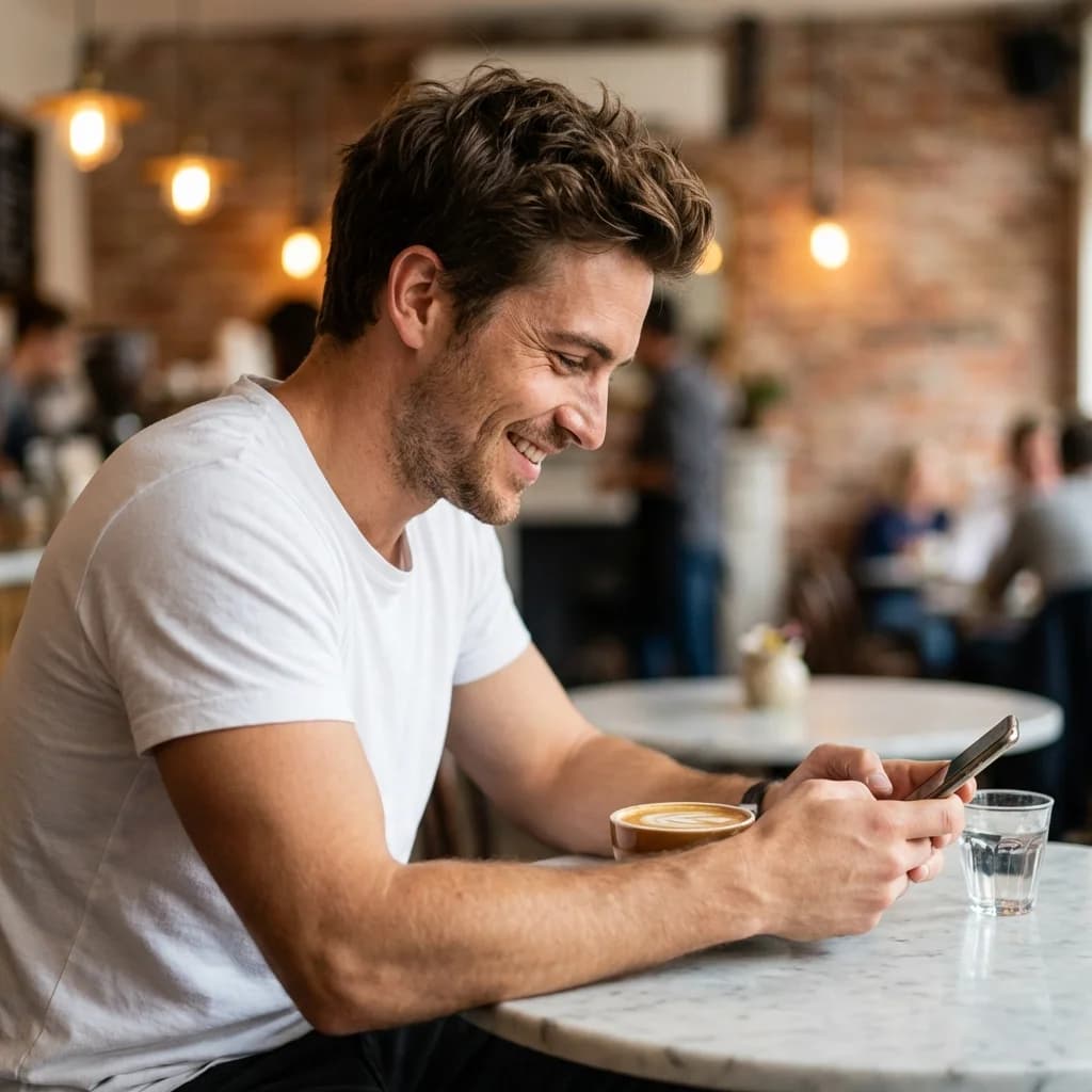 Two people beginning a conversation