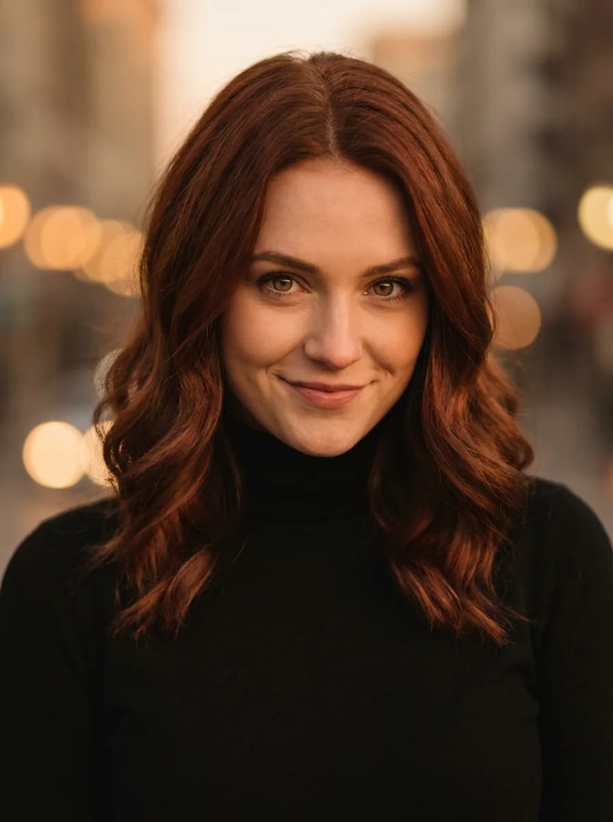 Portrait of a smiling woman looking to camera